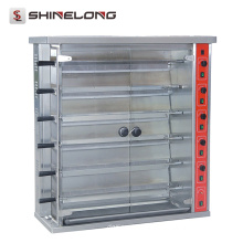 China manufacturer 6-Layer auto rotisserie stainless steel gas chicken rotisserie for sale